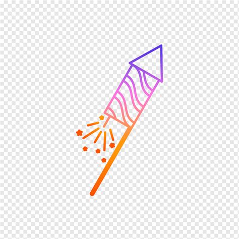 Diwali Festival Fireworks Lights Rocket Diwali Gradient Icon Png