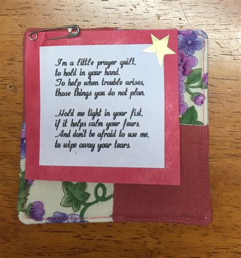 Pocket Prayer Quilt Poem Printable Printable Templates
