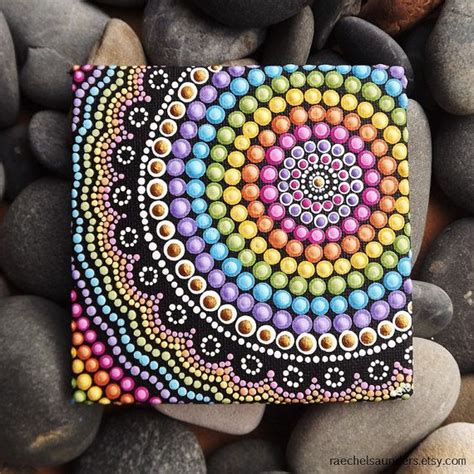 Rainbow Aboriginal Dot Art Painting By Biripi Artist Raechel Saunders