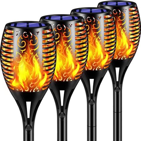 Solar Torch Lights Waterproof Flickering Flame Solar Torches Dancing