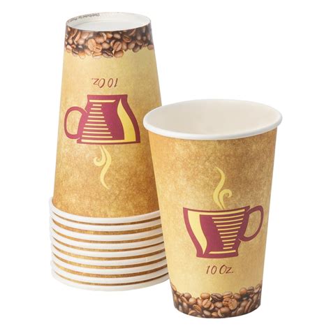 Disposable 10 oz Paper Coffee Cups - Posh Setting