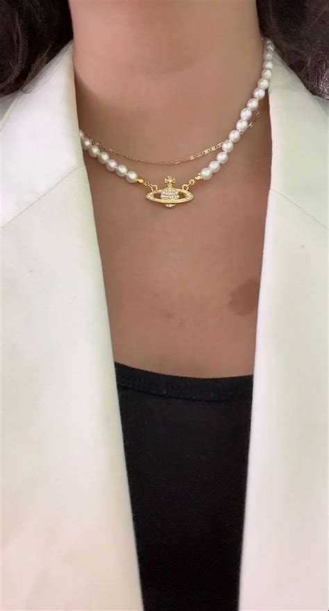 Vivienne Westwood Pearl Neckalce In Vivienne Necklace Diamond Necklace