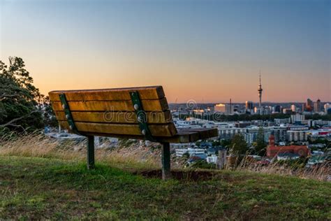 Sunset From Mount Hobson Auckland New Zealand Stock Photo Image Of