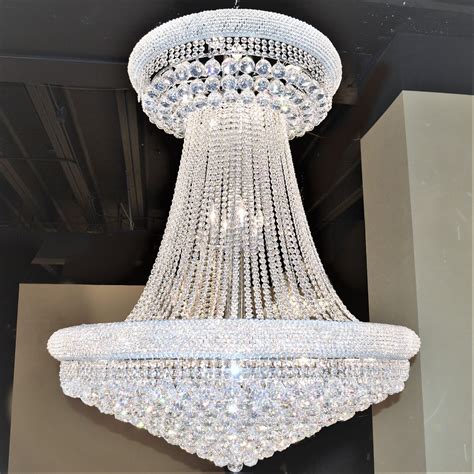 Empire 32 Light Chrome Finish And Clear Crystal Chandelier 36 In Dia X