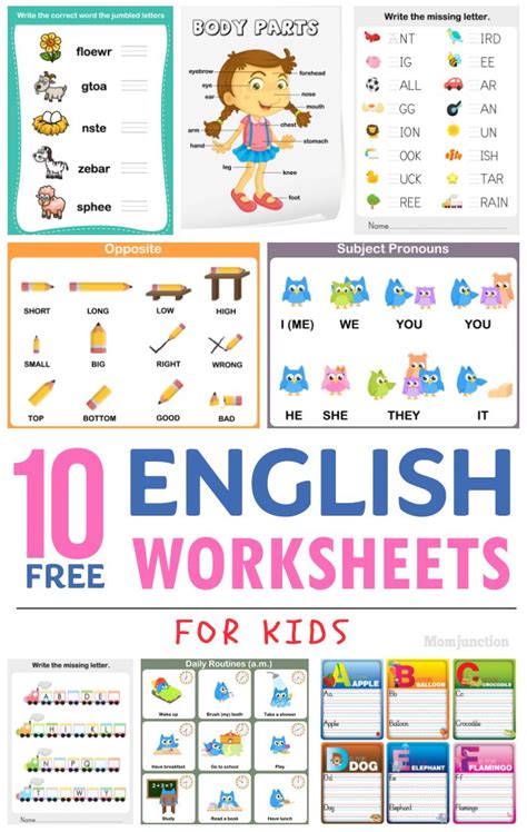 15 Free English Worksheets For Kids To Practice English Worksheets