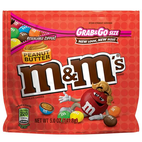Mandms Peanut Butter Chocolate Candy Grab And Go Size 5 Ounce Bag