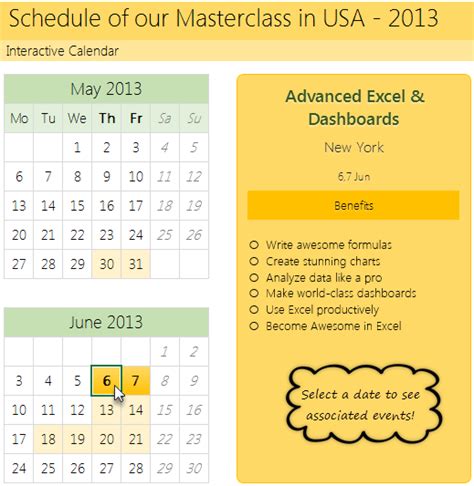 How To Create Interactive Calendar To Highlight Events And Appointments