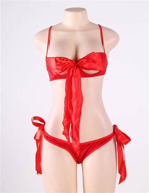 Rv70240 Ohyeah Sexy Lingerie Hot Fashion Style Open Bust Sexy Bowknot