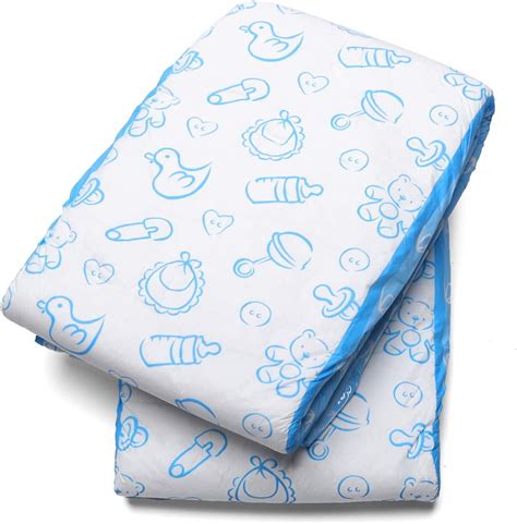 littleforbig printed adult diapers 2 pieces nursery blue m amazon ca health and personal care