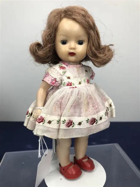 Vintage Nasb Nancy Ann Storybook Doll Muffie Straight Leg Walker Slw