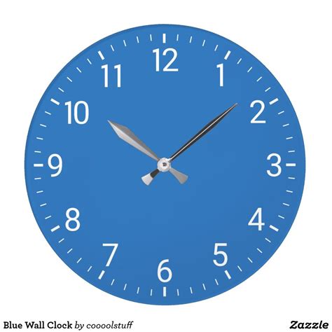 Blue Wall Clock Zazzle Blue Wall Clocks Wall Clock Clock