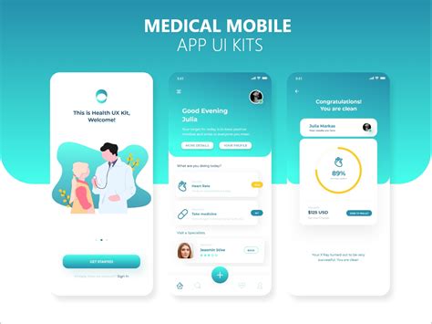 Medical Mobile App Ui Kits Uplabs