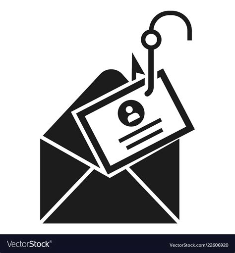Mail Phishing Icon Simple Style Royalty Free Vector Image