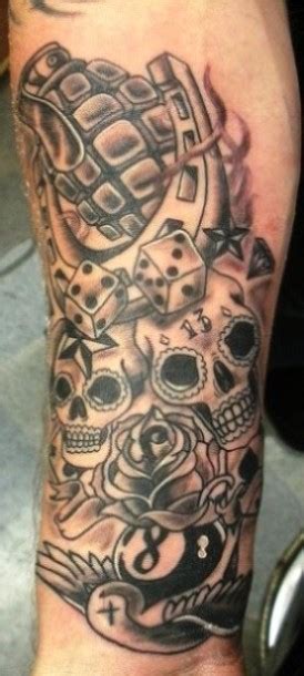 Personally if i was going with just one dice, i would add other associated elements, such as poker cards, cherries, money, poker chips, rabbit, horseshoes, something to that nature. Dice and 13 - | TattooMagz › Tattoo Designs / Ink Works / Body Arts Gallery