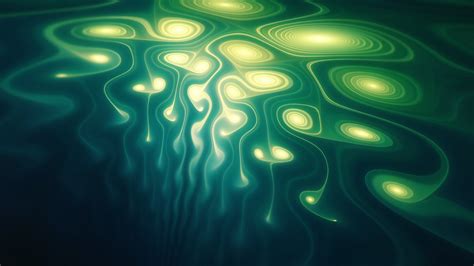 Abstract Fractal Green Digital Art Wallpapers Hd Desktop And