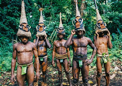 Tribesmen Dancing In The Jungle With Helmet Masks For A Ci Flickr