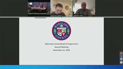 Maricopa County Board Of Supervisors Special Meeting Youtube