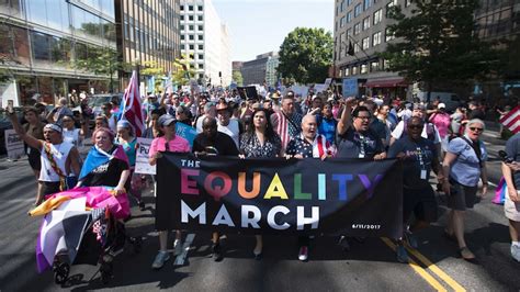Thousands Of Lgbt Rights Supporters March Across Us Protesting Against