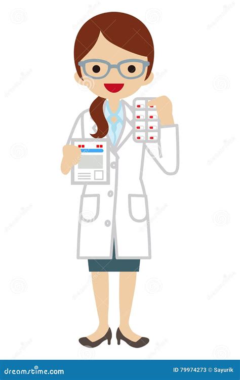 Females Pharmacist Stock Vector Illustration Of Skirt 79974273