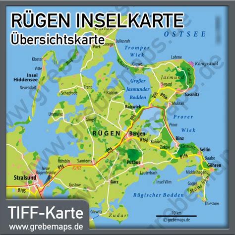 Landkarte Rügen