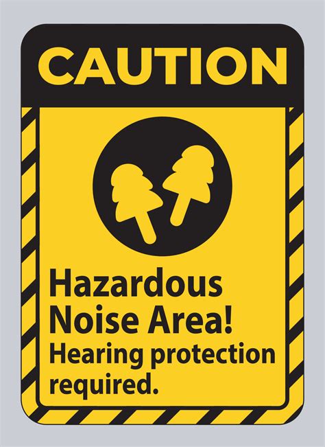 Caution Sign Hazardous Noise Area Hearing Protection Required 3577747