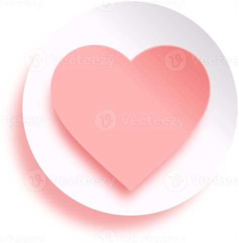 Pink Heart In Circle Button 9370195 Png