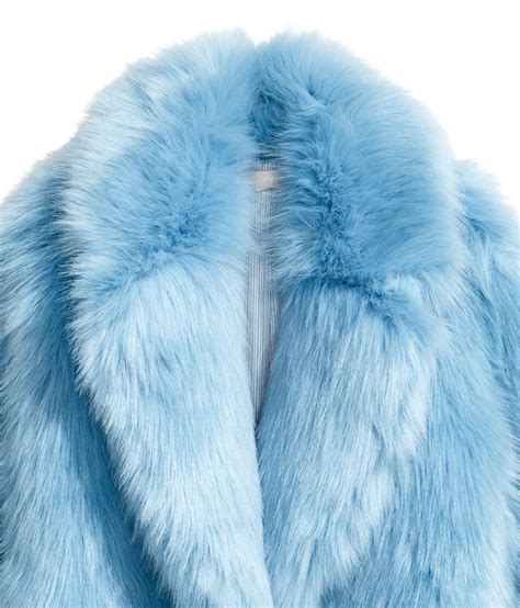 Light Blue Faux Fur Coat H Magnum Tradingbasis