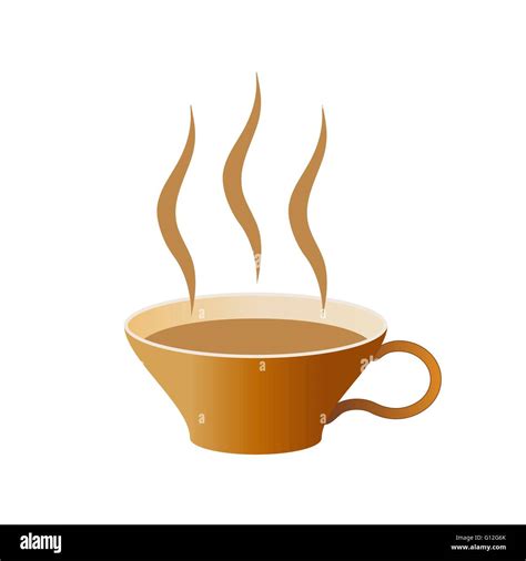 Steaming Cup Coffee Stock Vector Images Alamy