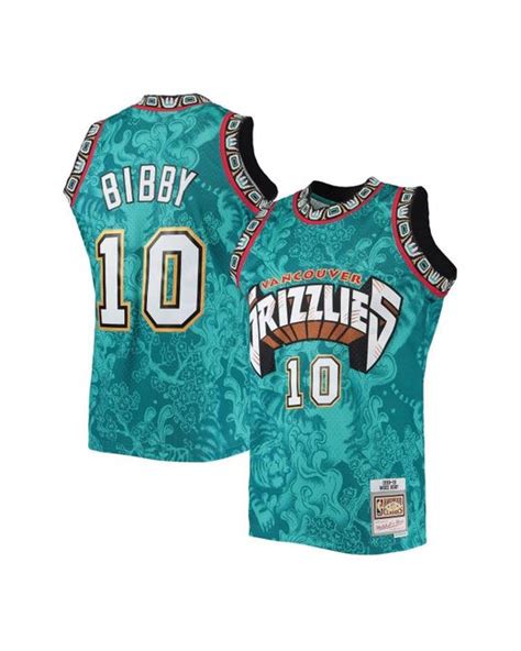 Mitchell And Ness Synthetic Mike Bibby Turquoise Vancouver Grizzlies