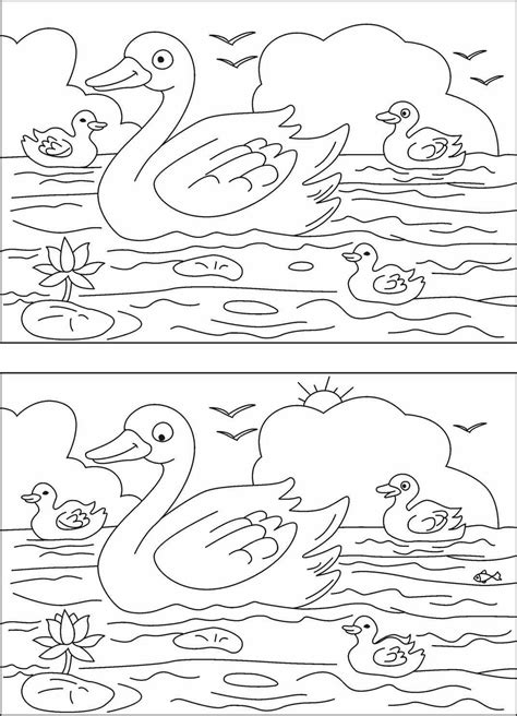 Spot The Difference Coloring Pages Kids Learning Activities Kids