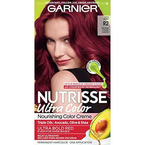 Garnier Hair Color Nutrisse Ultra Color Nourishing Creme R2 Medium Intense Auburn Goji Berry