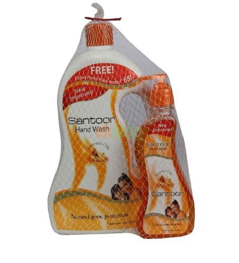 Buy Santoor Handwash Essential Oil 900ml 225 Ml Pump Pack Free