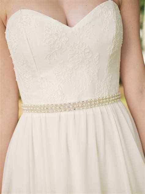 Pearl Bridal Belt Pearl Wedding Dress Belt By Davieandchiyo