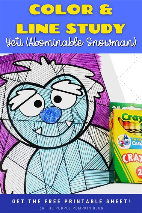 He tries to hide it. Free Printable Abominable Snowman / Yeti Coloring Sheet ...