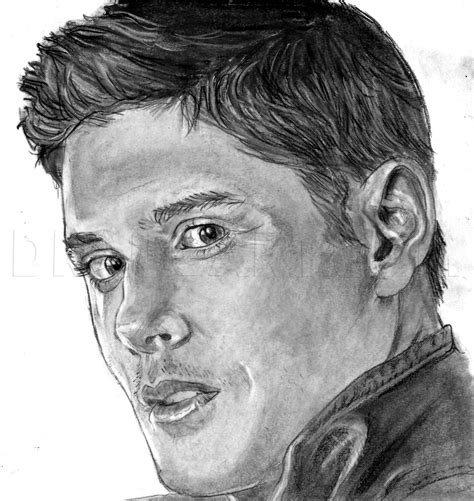 How To Draw Jensen Ackles Dean Winchester Supernatural Step By Step