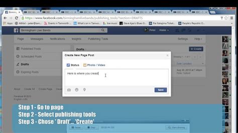 While on your mobile device, you may have been typing a post, then when asked there is no saved drafts section on facebook for personal profiles. Creating a draft facebook post in 2 minutes - YouTube