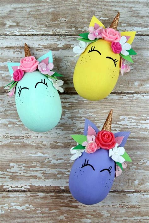 Whimsical Unicorn Egg Craft Easter Egg Art Easter Egg Crafts Easter