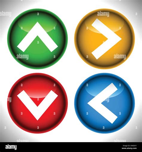 Set Of Arrow Buttons Arrow Icon Vector Graphics Stock Vector Image