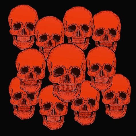 Orange Skulls By Cringe0015 Skull Skull And Bones Skull Design