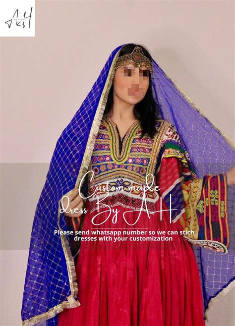 Afghan Traditional Dress With Full Hand Made Embroidery Etsy