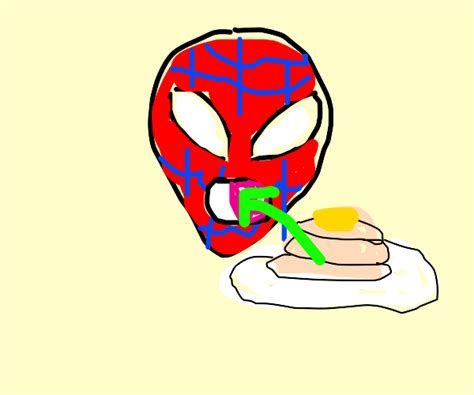 Spiderman Eating Pancakes Drawception