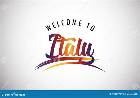 Welcome To Italy Stock Vector Illustration Of Italy 129177510