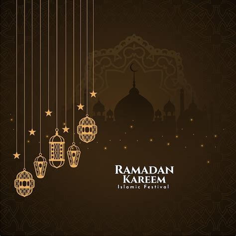 Free Vector Ramadan Kareem Islamic Religious Festival Background