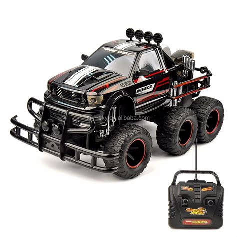 6 Wheel 110 Scale 27mhz Rtr Brushed Monster Rc 6x6 Truck Hobby Toy