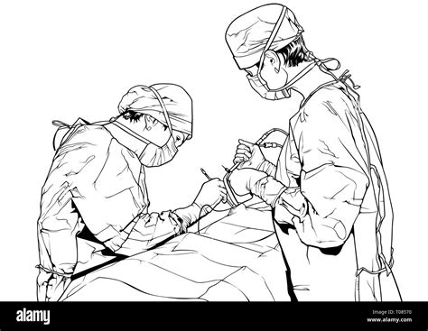 Cirujano operando dibujo Imágenes recortadas de stock Alamy