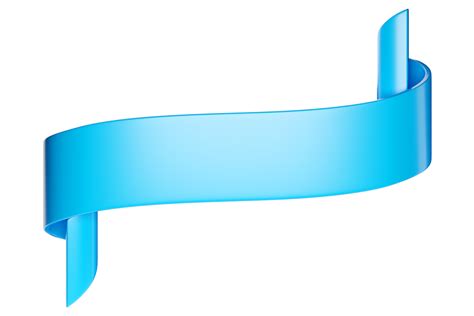 3d Label Ribbon Glossy Blue Blank Plastic Banner For Advertisment