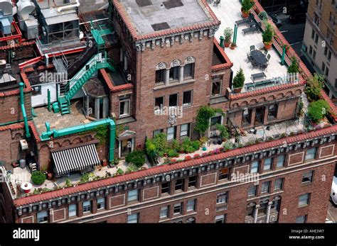 Rooftop Of An Apartment Building In New York City Stock Photo Royalty