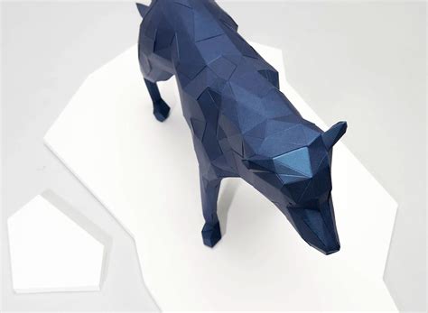 A Papercraft Model Of A Wolf On Behance