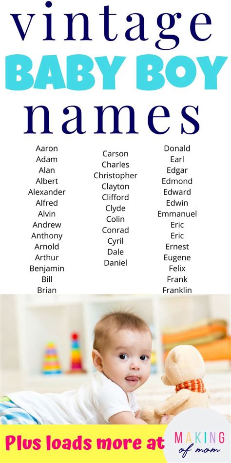 100 Old Fashioned Baby Boy Names Making A Comeback In 2021 Baby Boy