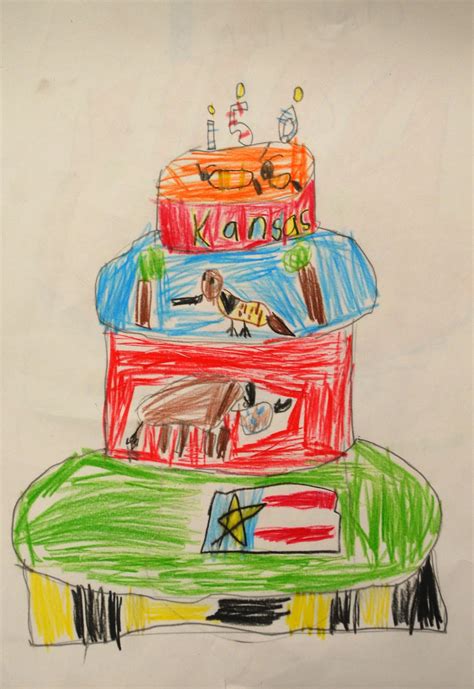 Adventures Of An Art Teacher State Birthday Cake Drawings